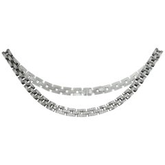 Cartier Maillon Panthere Diamond White Gold Necklace