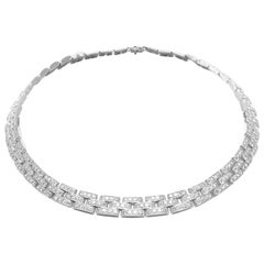 Cartier Maillon Panthere Diamond White Gold Necklace