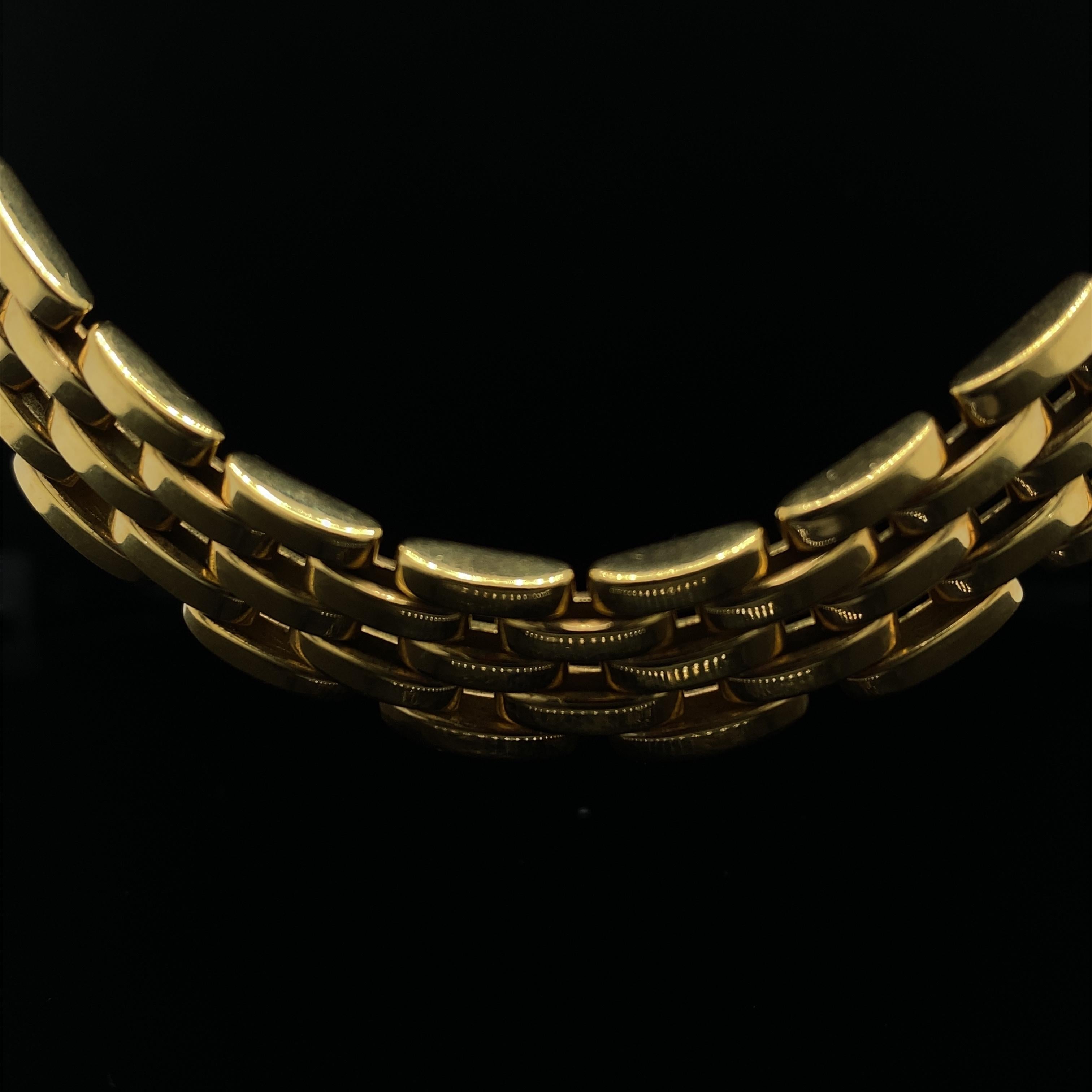 Cartier Maillon Panthere Five-Row Yellow Gold Necklace In Good Condition In London, GB