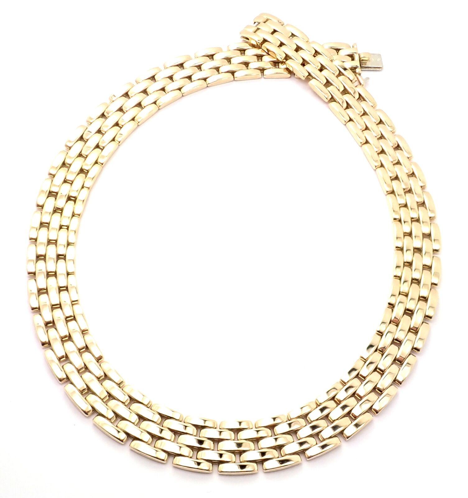 Cartier Maillon Panthere Five-Row Yellow Gold Necklace 2