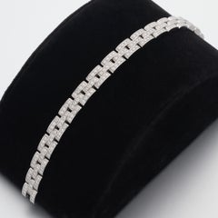 Cartier Maillon Panthere Full Diamond Eternity Bracelet in 18K White Gold