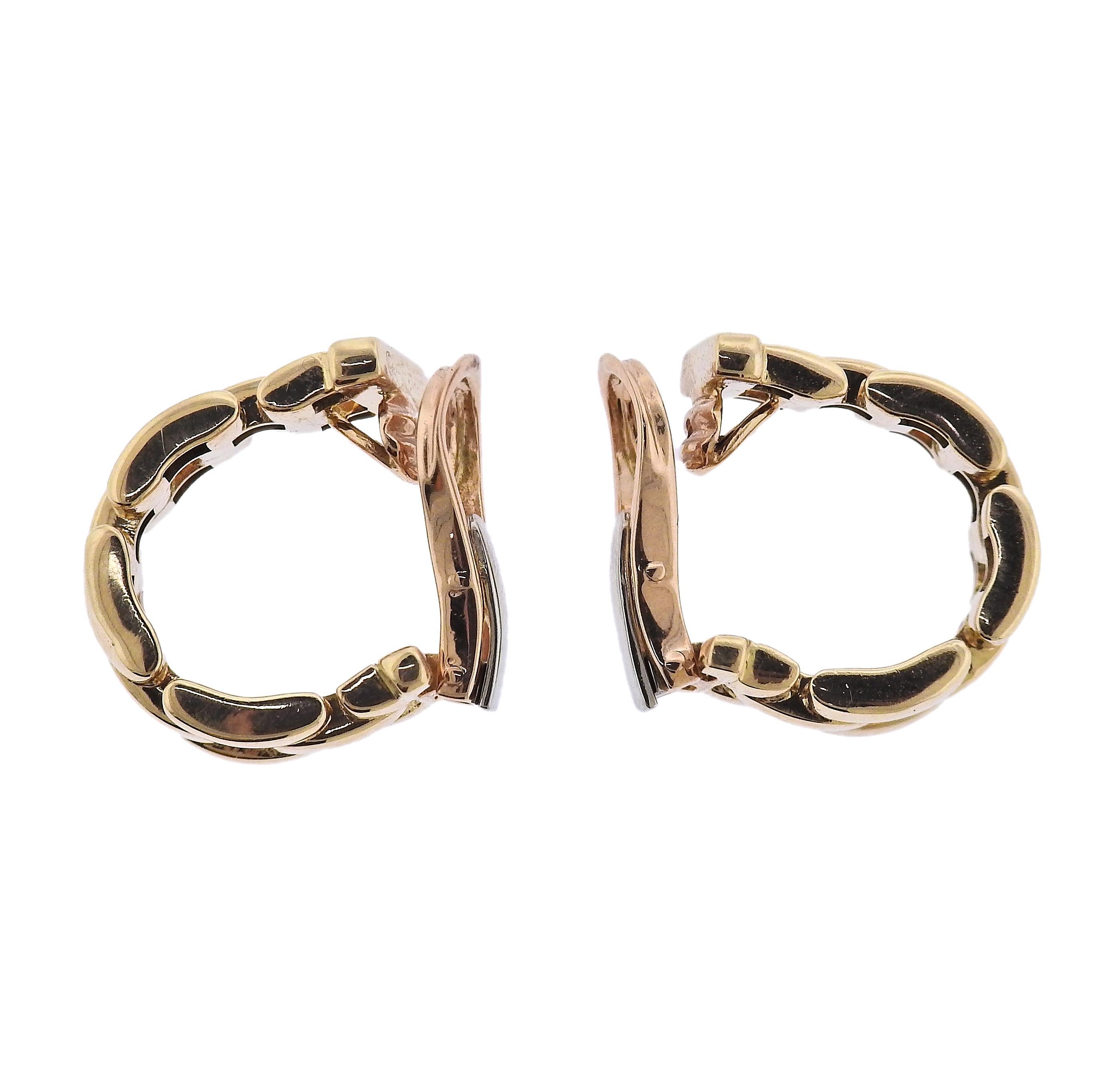 Cartier Maillon Panthere Gold Creolen im Zustand „Hervorragend“ im Angebot in Lambertville, NJ