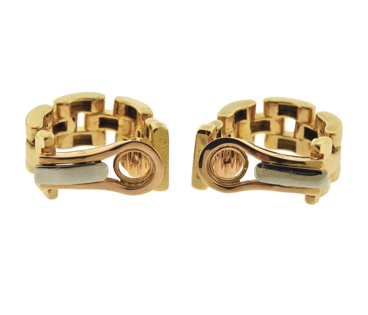 Women's Cartier Maillon Panthere Gold Hoop Earrings