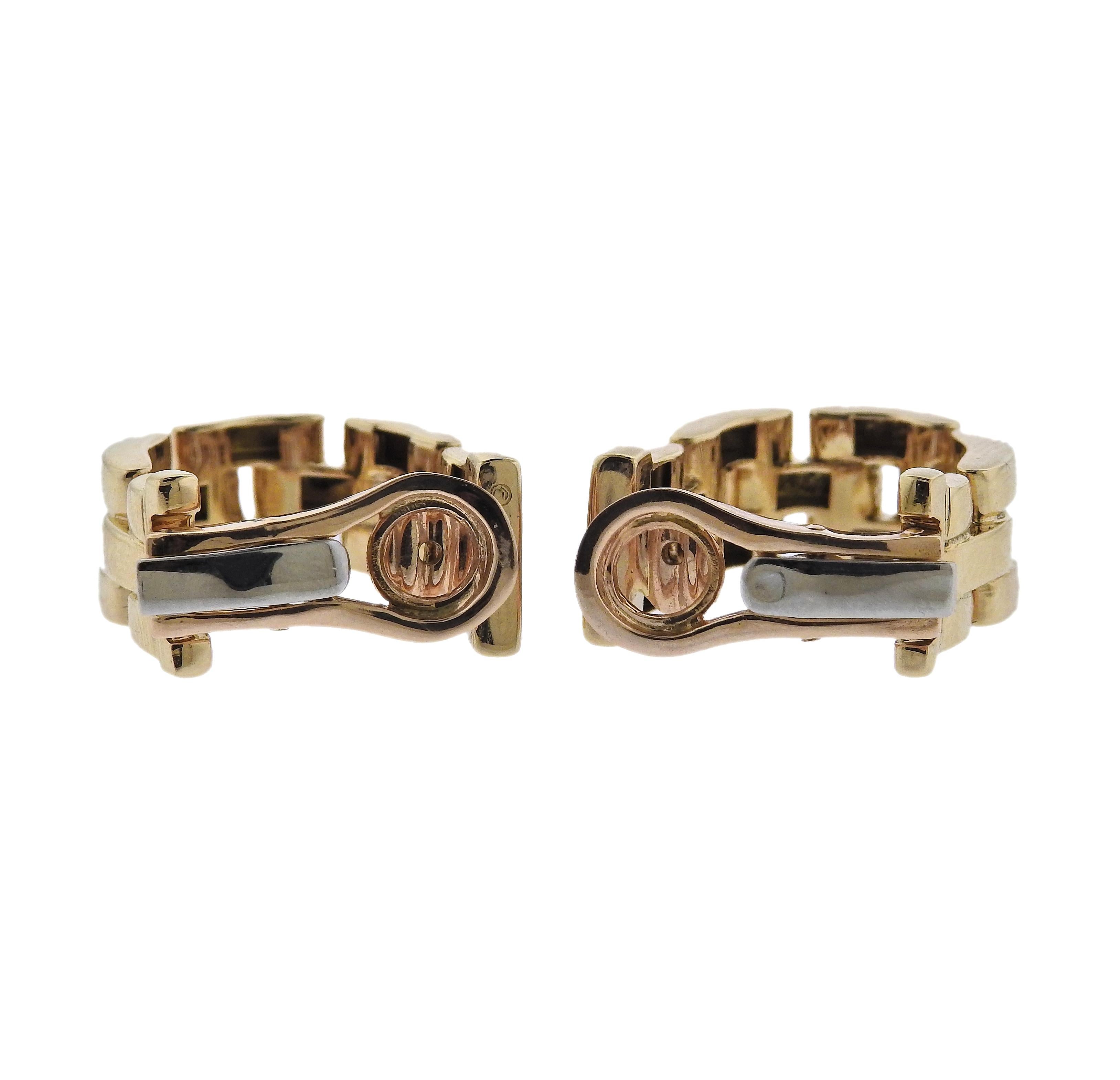 Cartier Maillon Panthere Gold Creolen Damen im Angebot