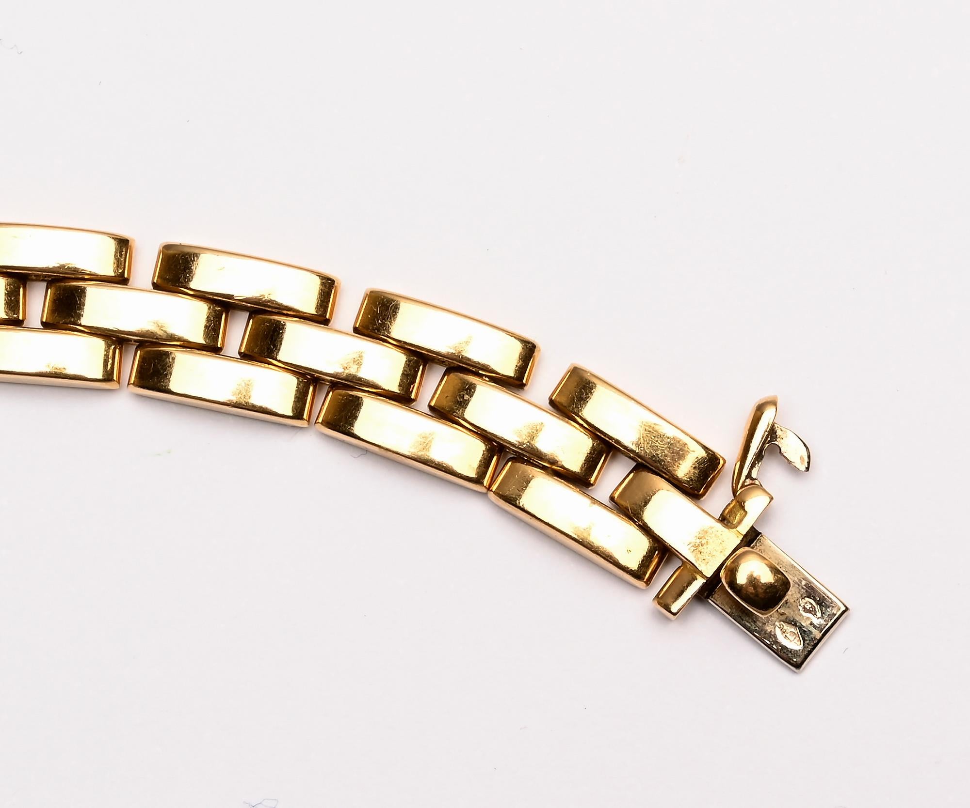 Cartier Maillon Panthere Gold Links Bracelet In Excellent Condition In Darnestown, MD