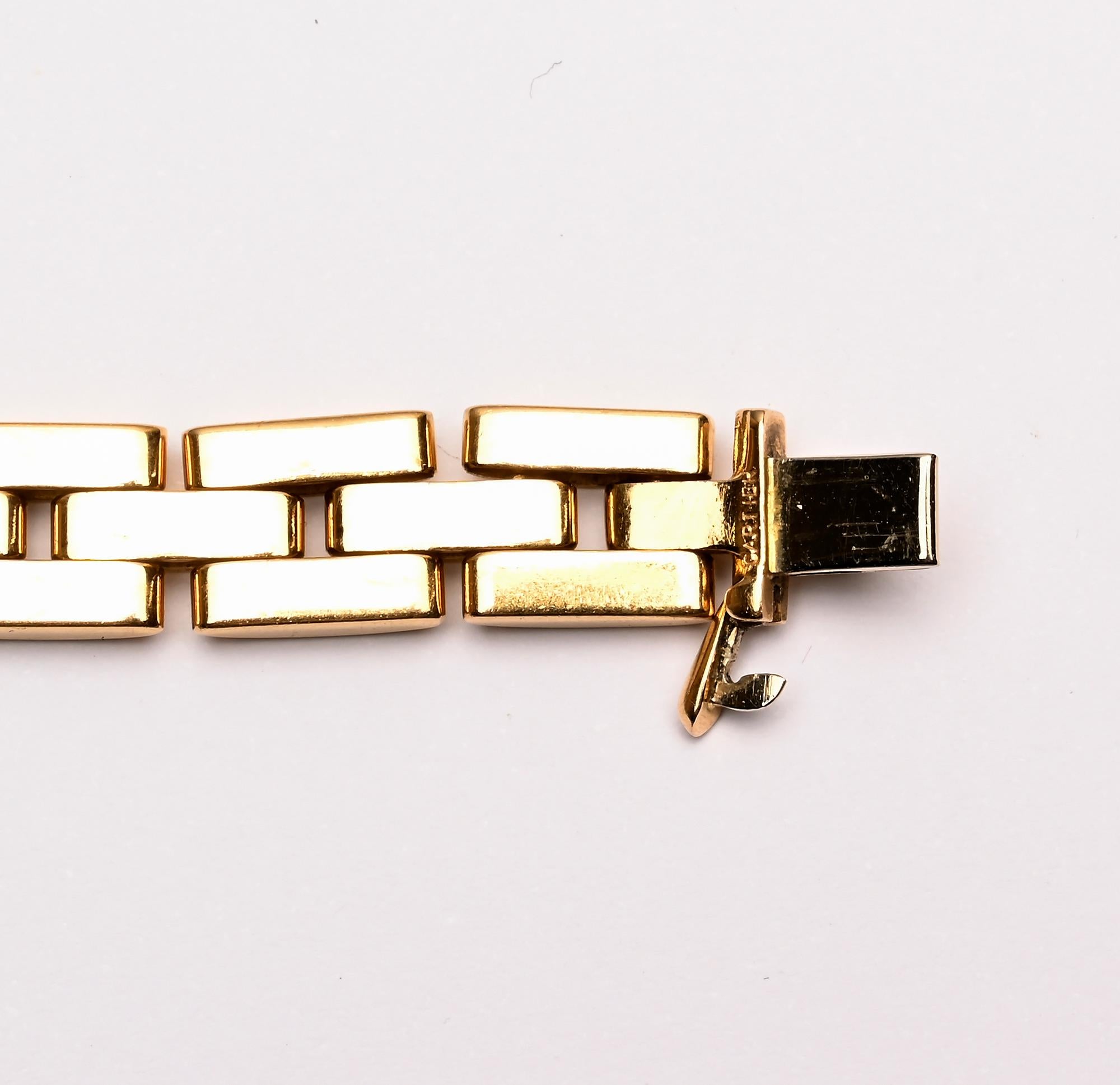 Women's or Men's Cartier Maillon Panthere Gold Links Bracelet