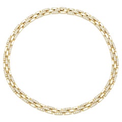 Cartier Collier panthère maillon avec maillons de diamants alternés