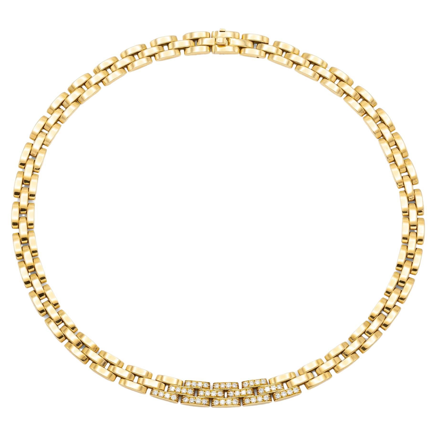 Cartier Maillon Panthere Necklace with Diamond Links