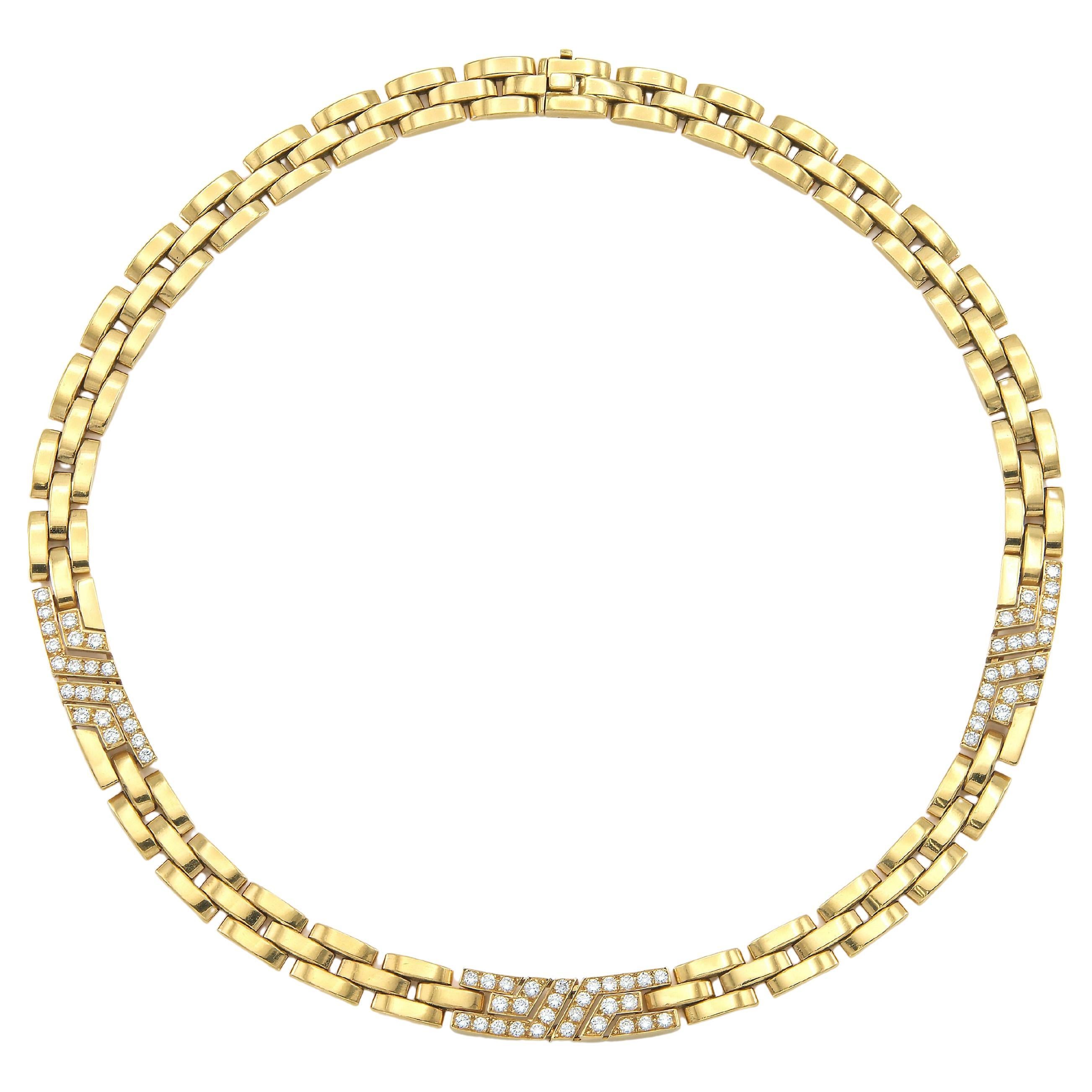 Cartier Maillon Panthere Necklace with Diamond Links