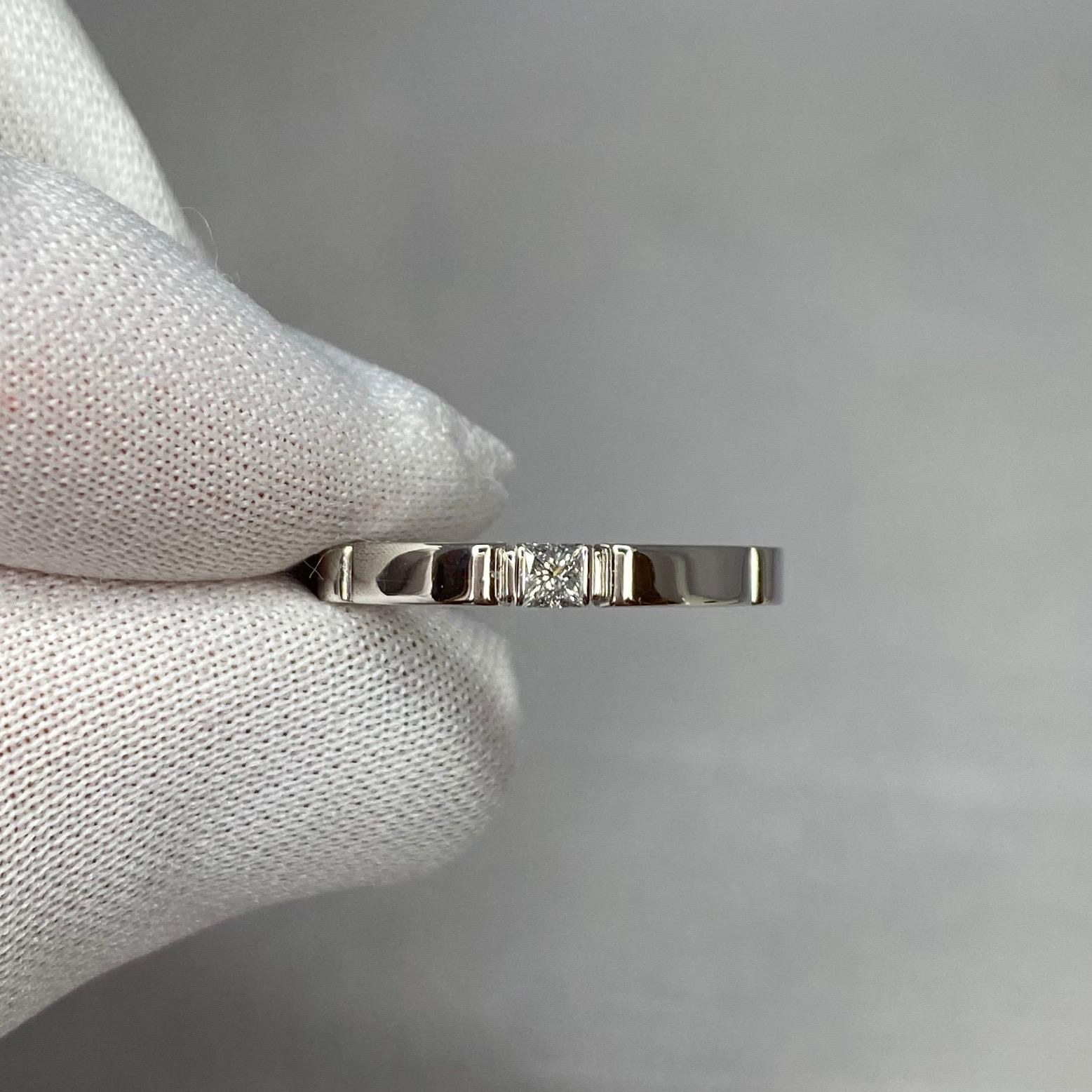 Cartier Maillon Panthere Diamantring aus 18 Karat Weißgold mit Prinzessinnenschliff 2