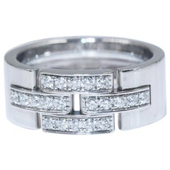 Cartier Maillon Panthère Ring, 18 Karat White Gold with Diamond
