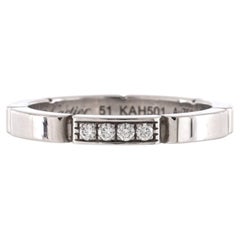 Cartier Maillon Panthere Ring 18k White Gold with 4 Diamonds