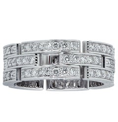 Cartier Maillon Panthere Ring, 3 Diamond-Paved Rows