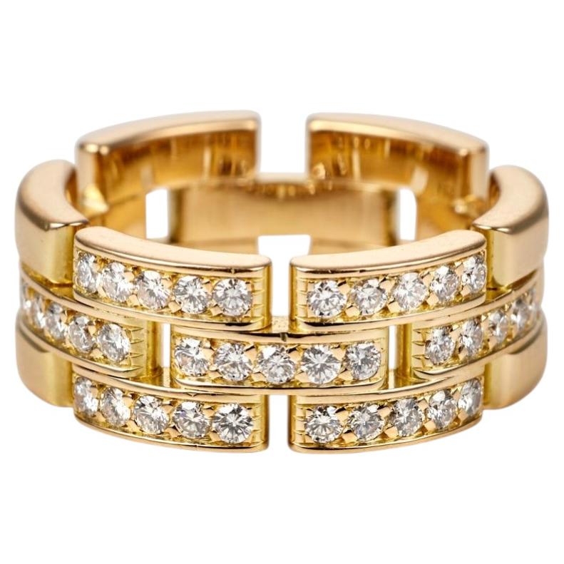CARTIER Maillon Panthère Ring aus 18 Karat Gelbgold mit Diamanten (0,53 Karat)