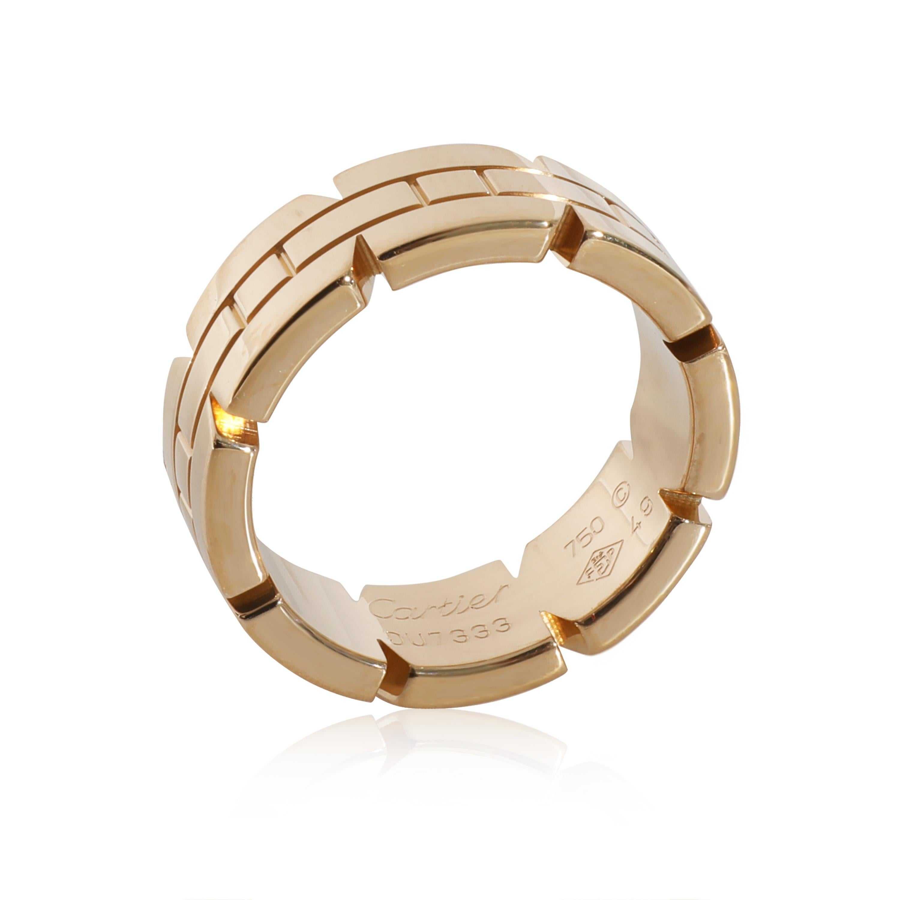Cartier Maillon Panthere Ring in 18k Yellow Gold In Excellent Condition In New York, NY