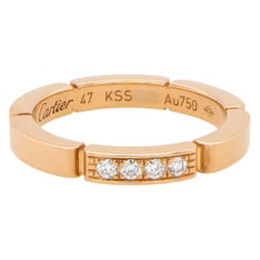 Cartier Maillon Panthere-Ring aus 18 Karat Gold mit 4 Diamanten in Originalverpackung