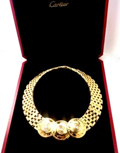 Cartier: Gelbgold-Halskette mit sieben Diamanten von Cartier Maillon Panthere