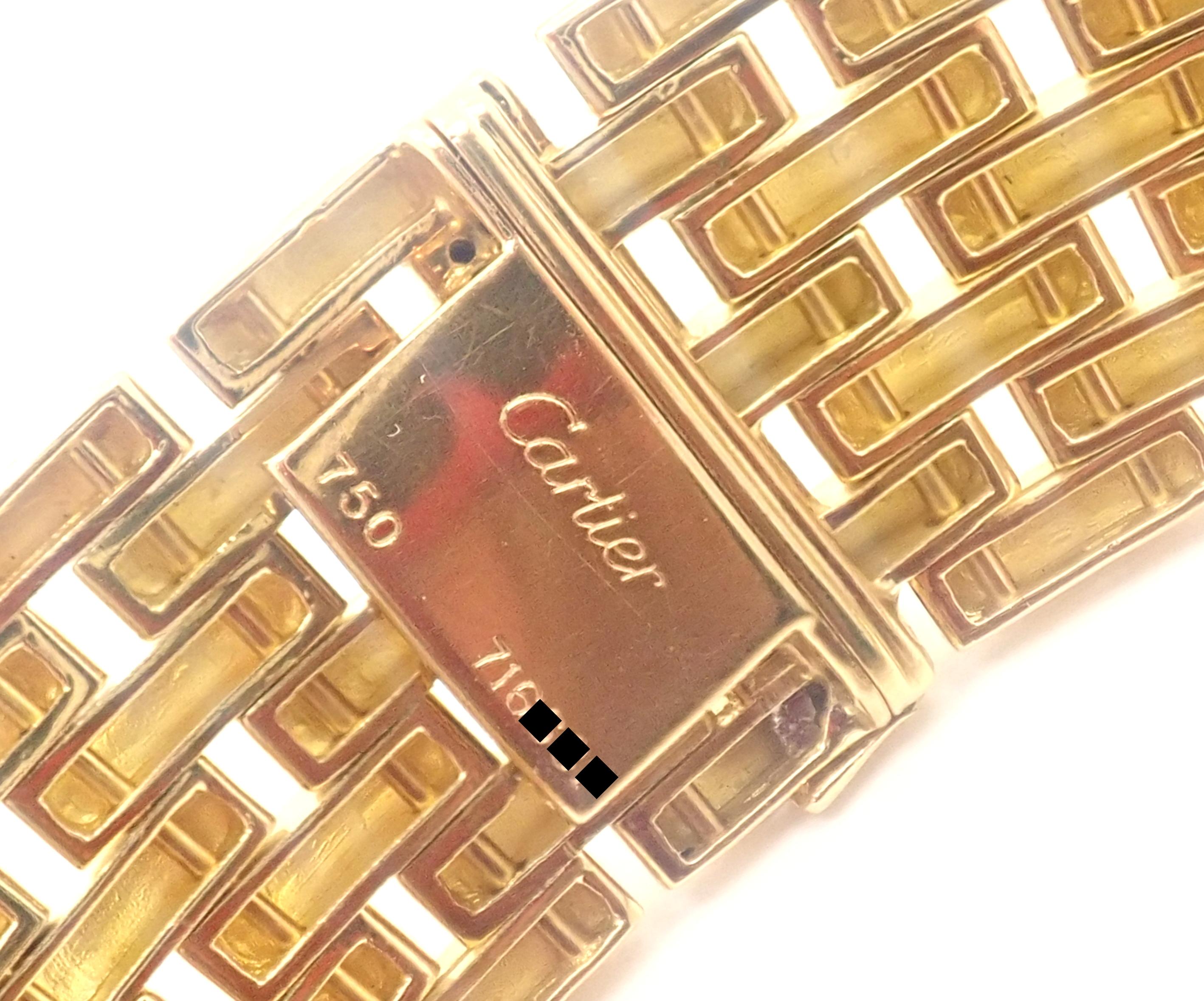 Cartier Maillon Panthere Collana a sette file di diamanti in oro giallo in vendita 4