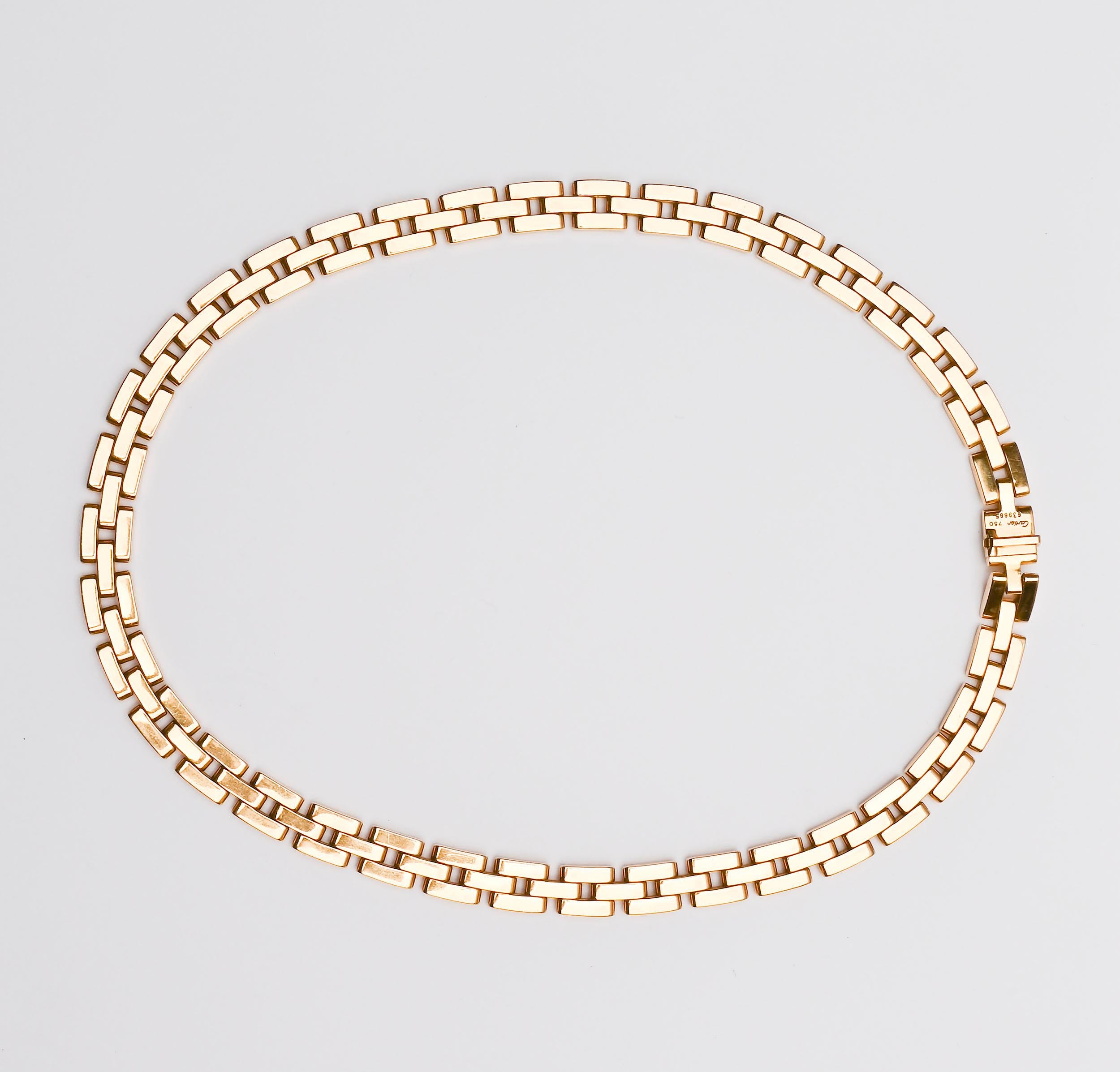 Contemporary Cartier Maillon Panthere Three Row Choker Necklace 