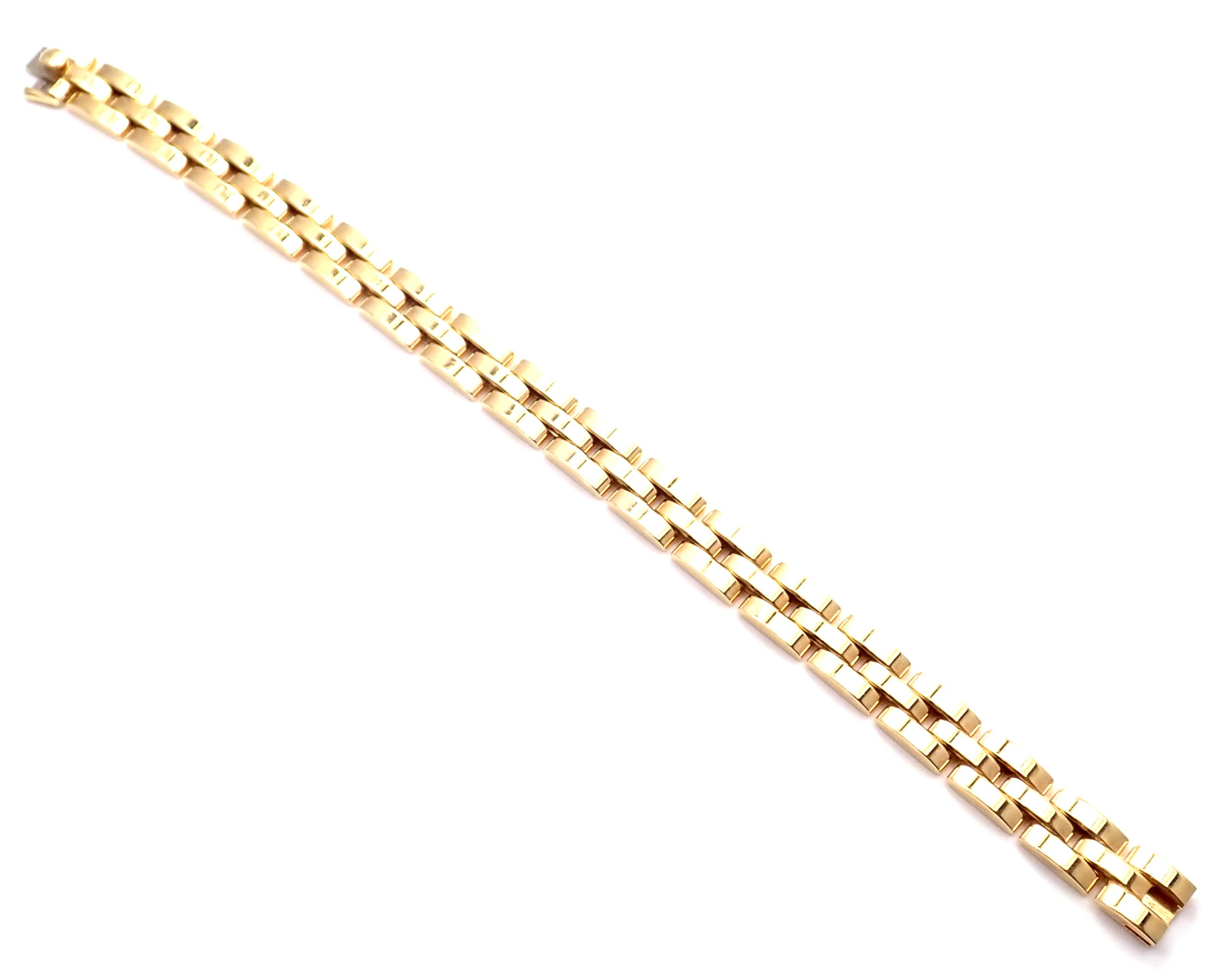 Cartier Maillon Panthere Three-Row Link Gold Bracelet 1