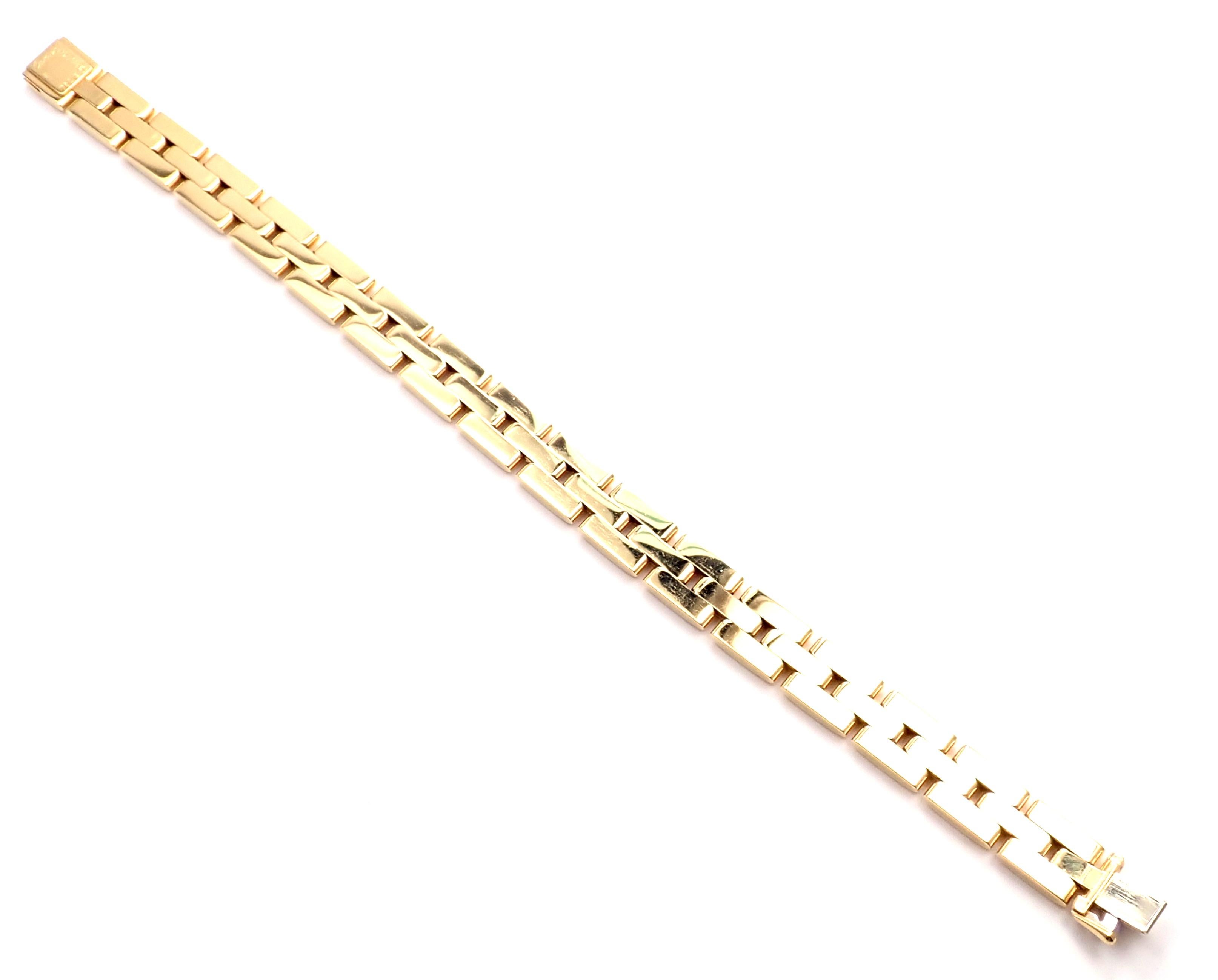 Cartier Maillon Panthere Three-Row Link Gold Bracelet 2