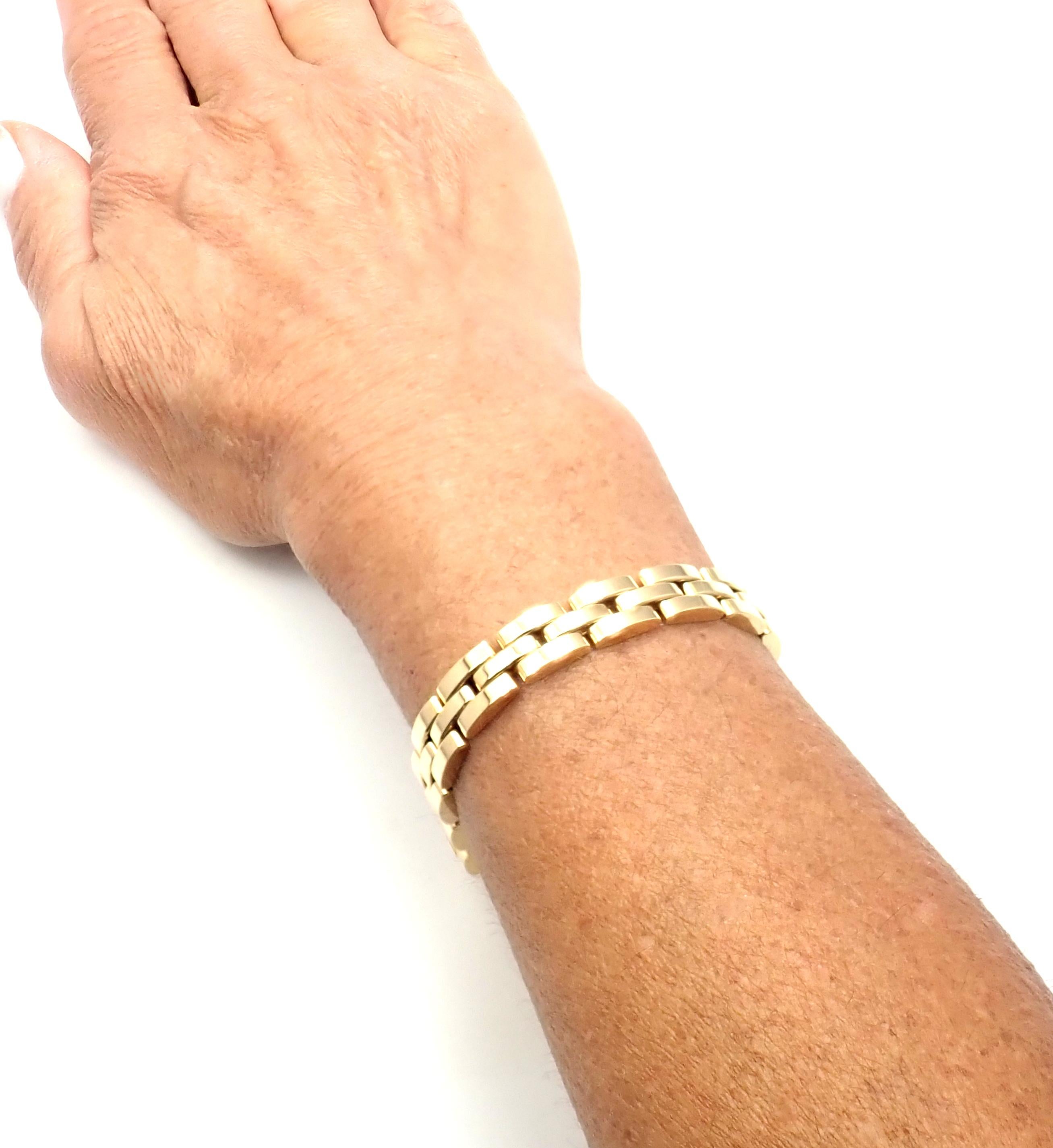 Cartier Maillon Panthere Three-Row Link Gold Bracelet 5
