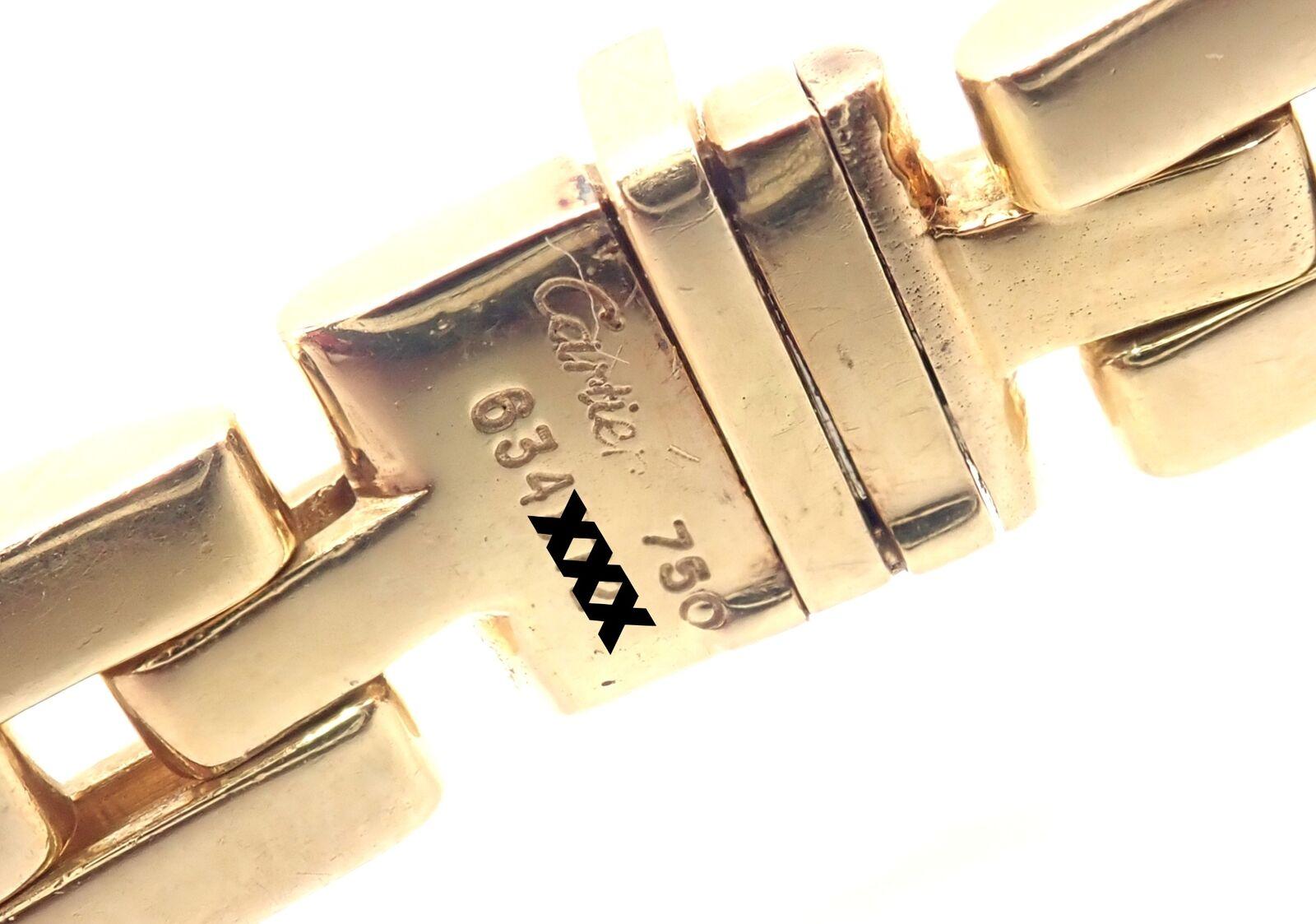 Cartier Maillon Panthere Dreireihige Gelbgold-Halskette im Angebot 7