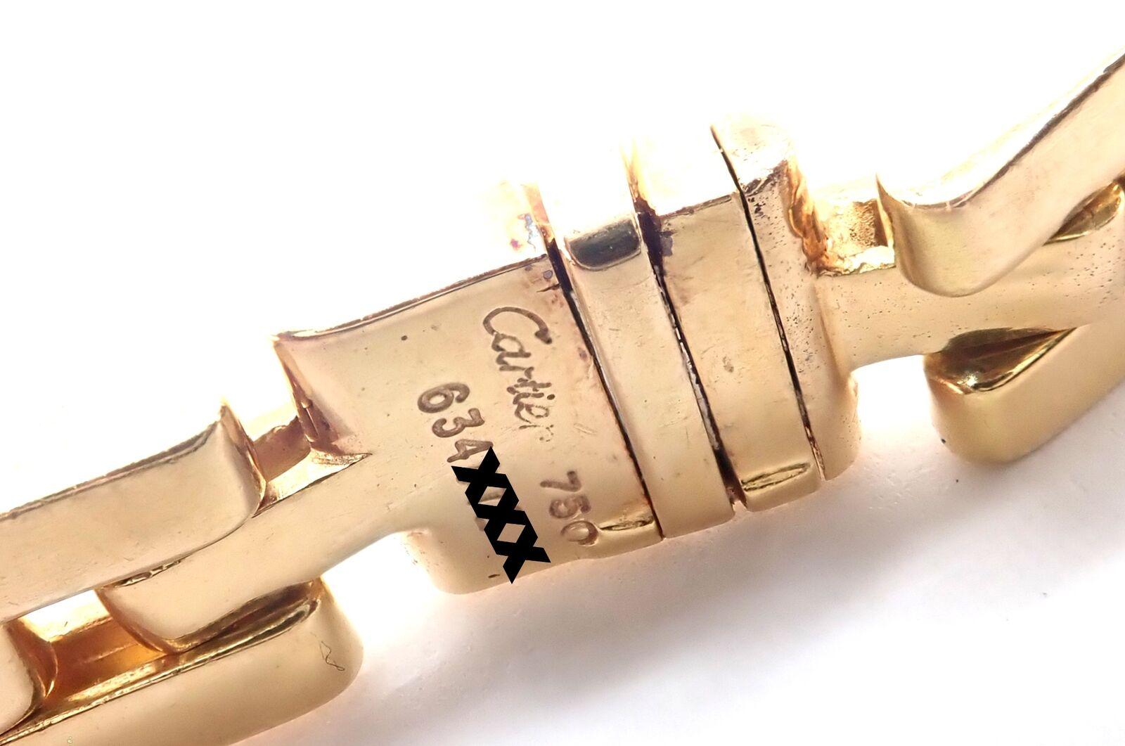 Cartier Maillon Panthere Dreireihige Gelbgold-Halskette im Angebot 3