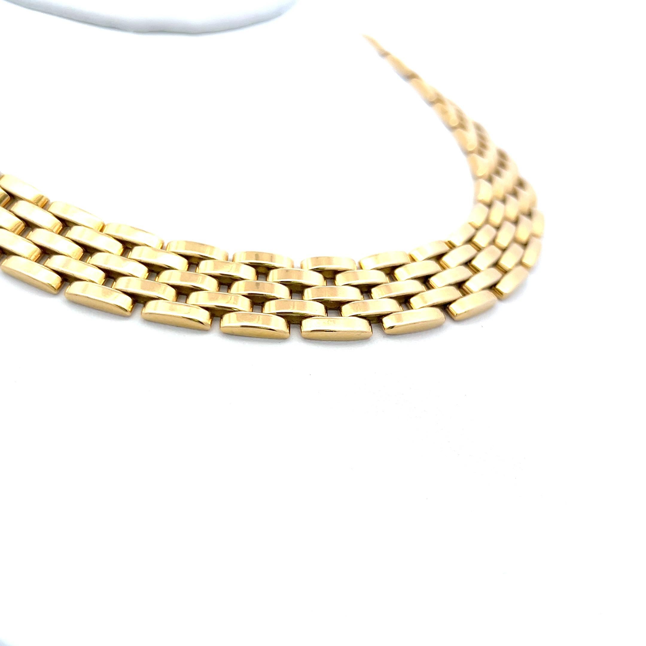 Cartier Maillon Panthere Vintage 127,50 Gramm 18 Karat Gelbgold Gliederhalskette Damen