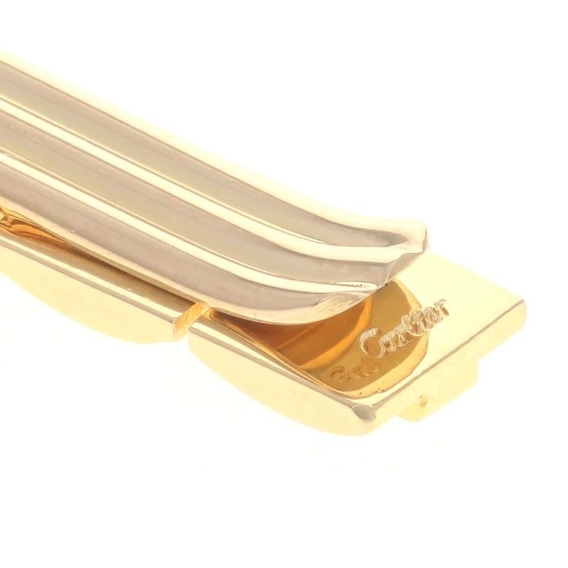 Cartier Maillon Panthere Vintage Tie Bar, Yellow Gold 18k Men's Designer Gift In Excellent Condition In Greensboro, NC