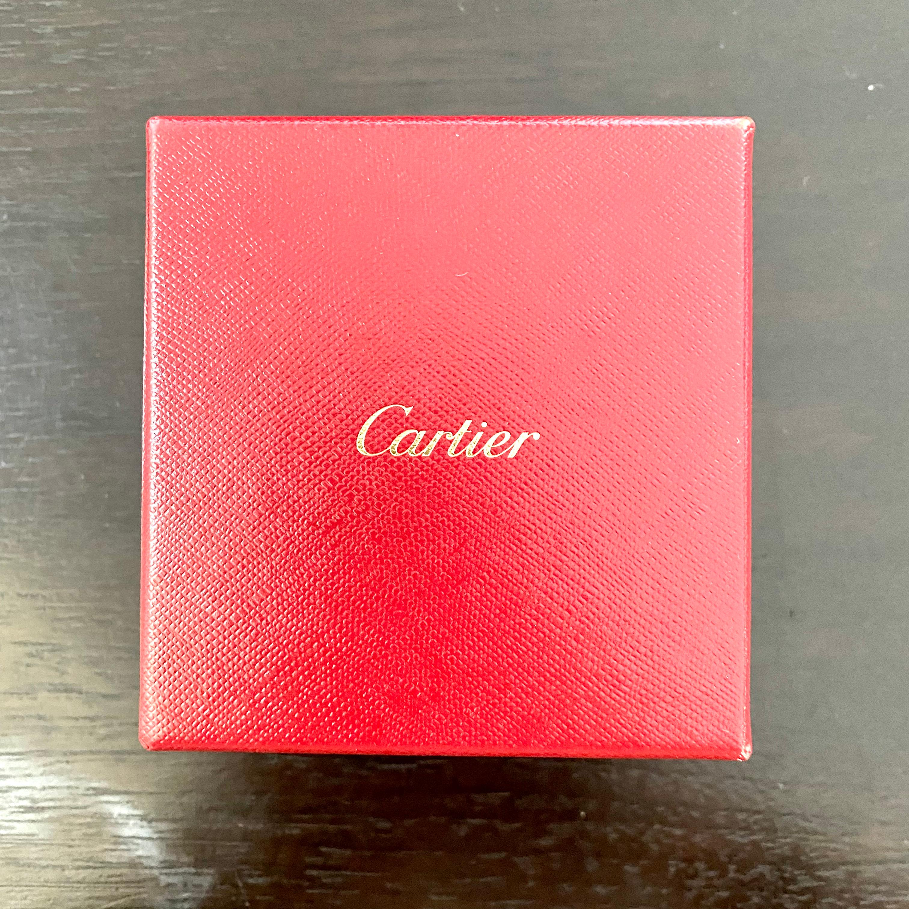Cartier, bague Maillon Panthère vintage 3,25 mm en or blanc 18 carats, taille 5,75 en vente 3