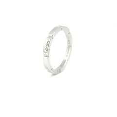 Cartier Maillon Panthere White Gold Band Wedding Engagement Bridal Ring
