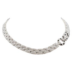 Cartier Maillon Panthere White Gold Diamond and Onyx Necklace