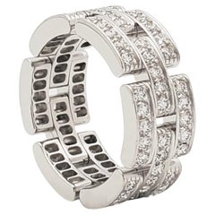 Cartier 'Maillon Panthère' White Gold Diamond Ring
