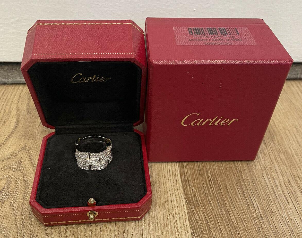 Cartier Maillon Panthere XL Diamond Band Ring 20.6g Sz 54 With Box

For sale is a Cartier 18k white gold and diamond Maillon Panthere XL Ring. 
The ring is a size 54 which is a US 7.25
 Perfect worn day or night.
 Get this stunning ring
