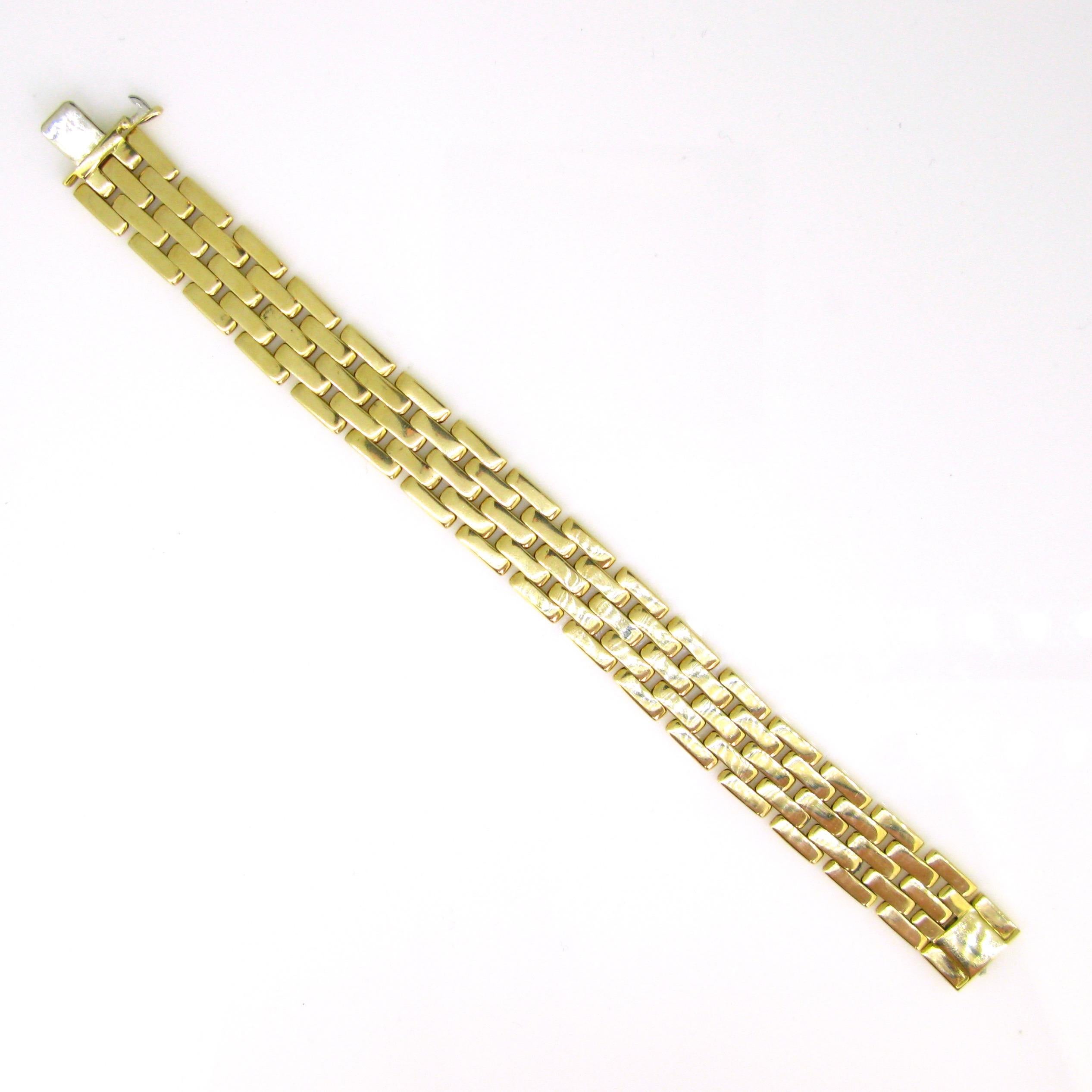 Modern Cartier Maillon Panthere Yellow Gold 5-Row Link Bracelet