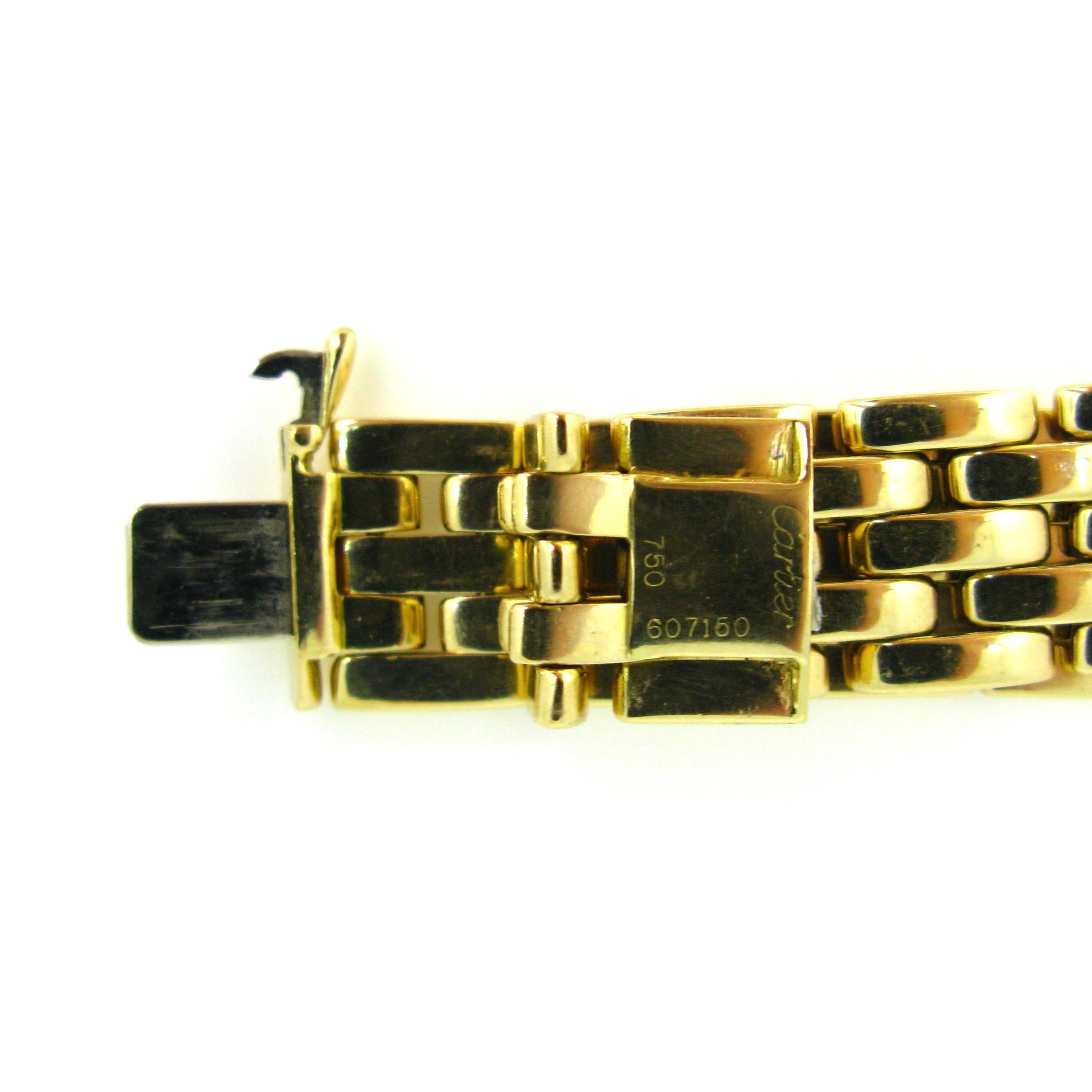 Cartier Maillon Panthere Yellow Gold 5-Row Link Bracelet In Excellent Condition In London, GB
