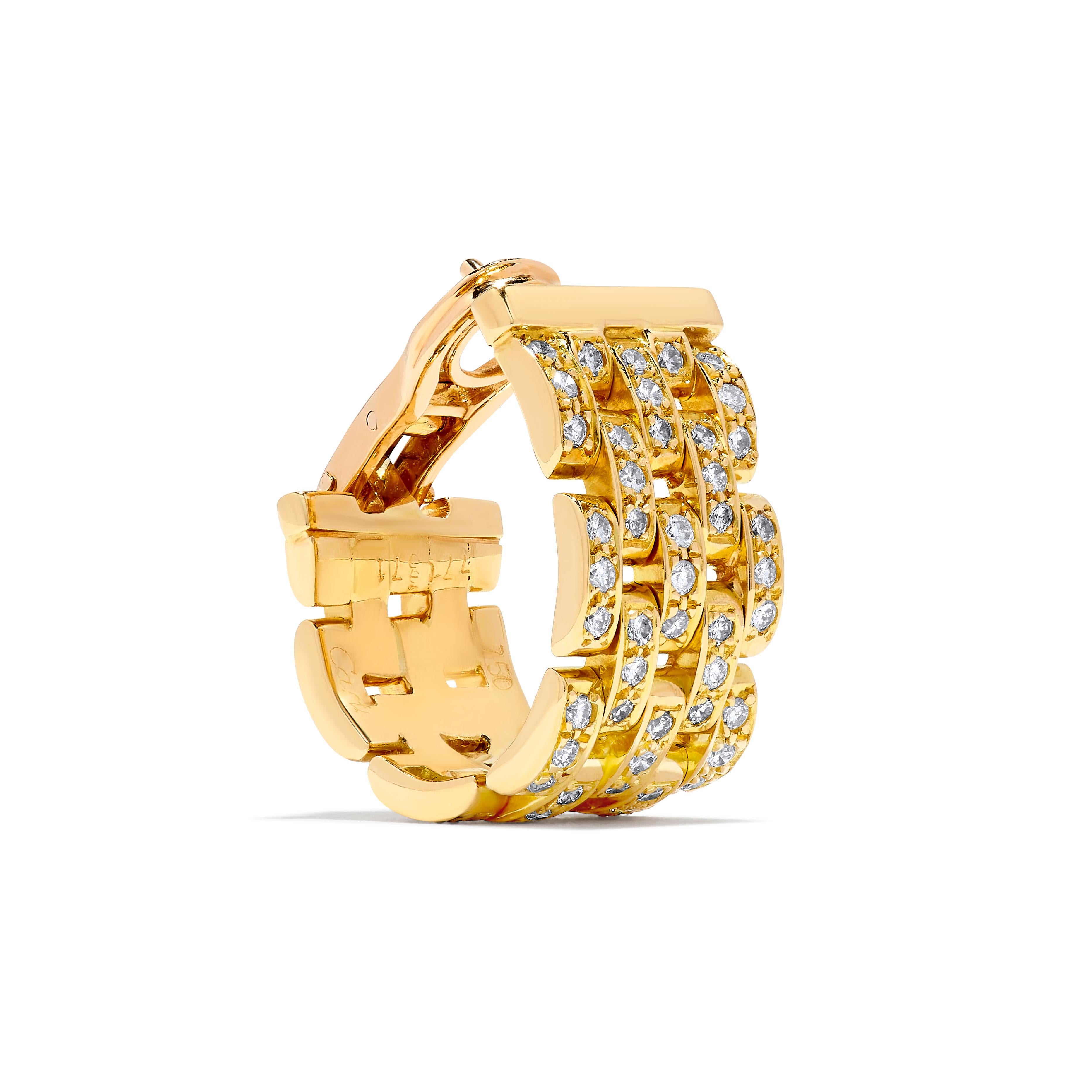 A diamond and 18k yellow gold 