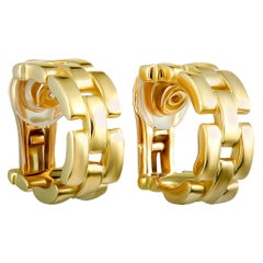 Cartier Maillon Panthere Yellow Gold Hoop Clip-On Earrings