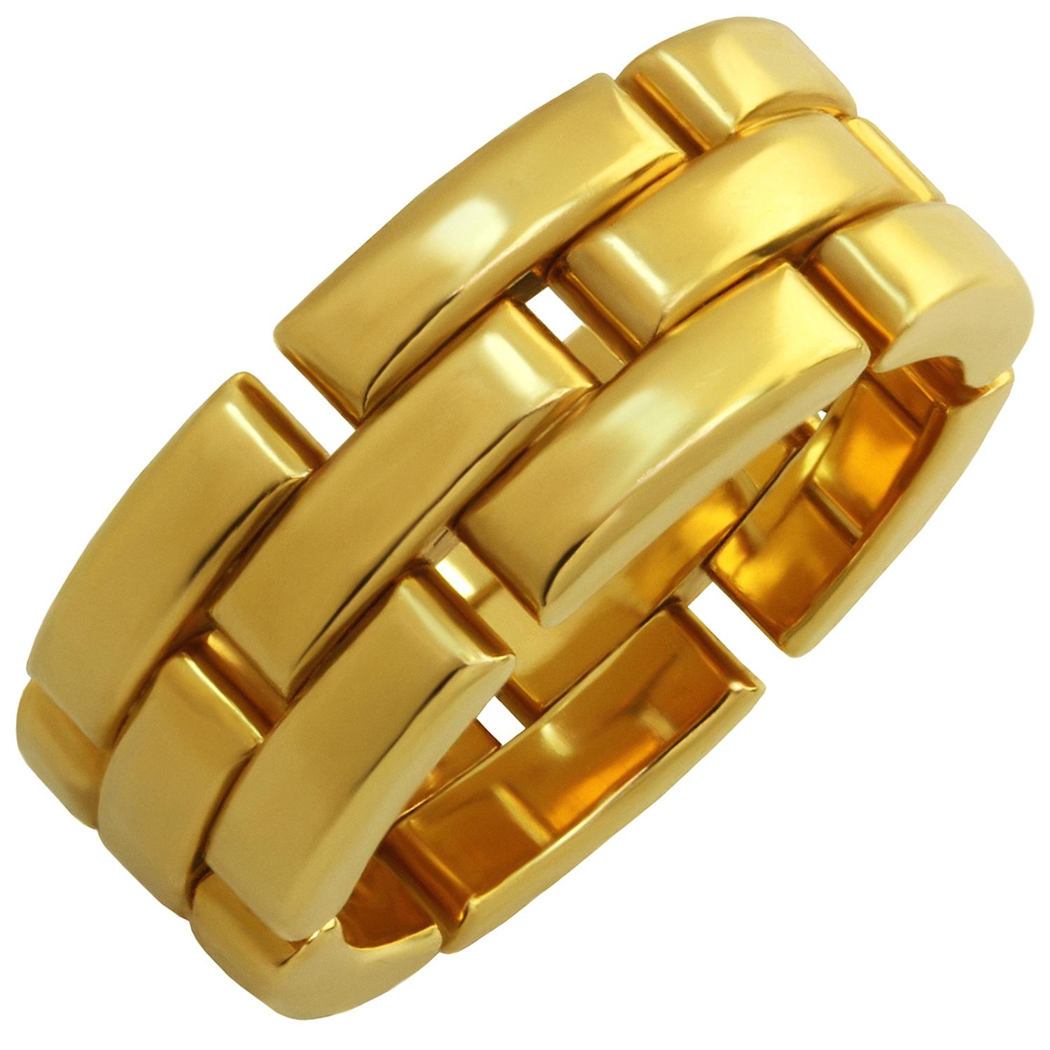 Cartier Maillon Panthere Yellow Gold Ring  Sz.6 - EU 52
