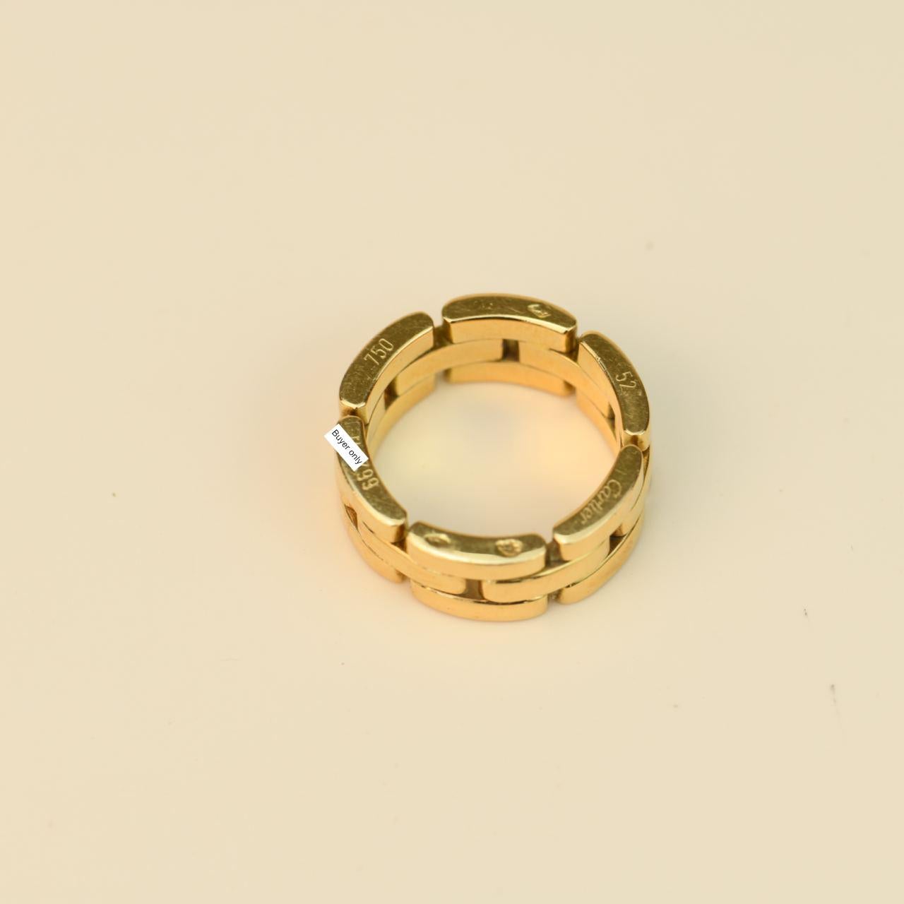 Cartier Maillon Panthere Gelbgold Ring Größe 52 für Damen oder Herren