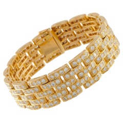 Cartier Maillon Panthre 18K Yellow Gold 10.0ct Diamond Bracelet CA08-040926