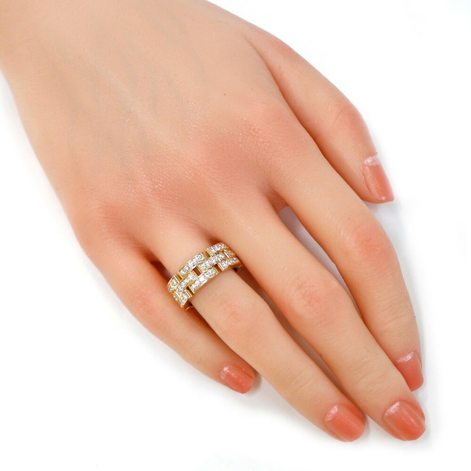 Cartier Mailon Panthere Diamantring aus 18 Karat Gelbgold mit Diamanten im Zustand „Hervorragend“ im Angebot in London, GB