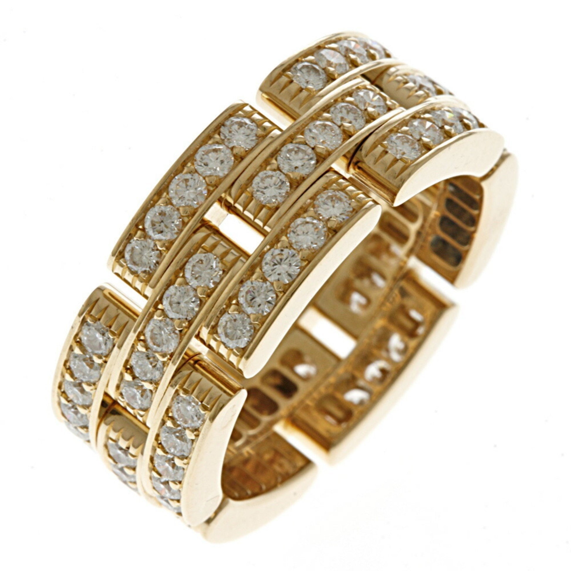 Cartier Mailon Panthere Diamantring aus 18 Karat Gelbgold mit Diamanten