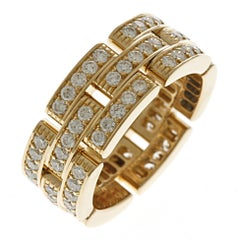 Cartier Mailon Panthere Diamantring aus 18 Karat Gelbgold mit Diamanten