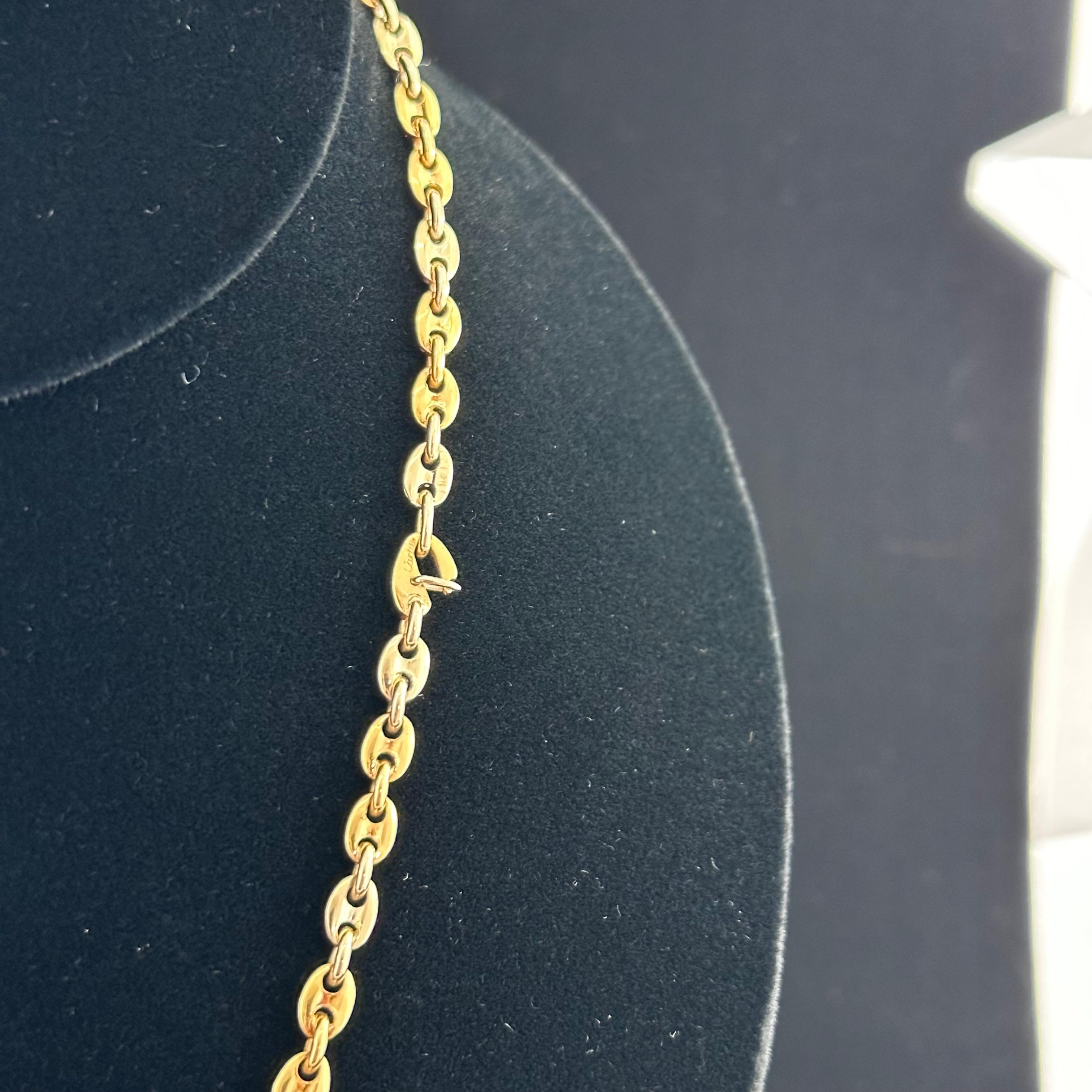 Cartier Marine Link Chain 18k Gold In Excellent Condition For Sale In Beverly Hills, CA