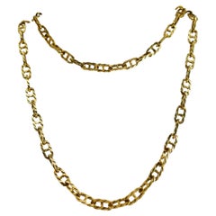 Vintage Cartier Mariner Link Gold Chain Necklace