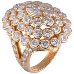 Cartier Marquise 18 Karat Gold and Diamond Ring