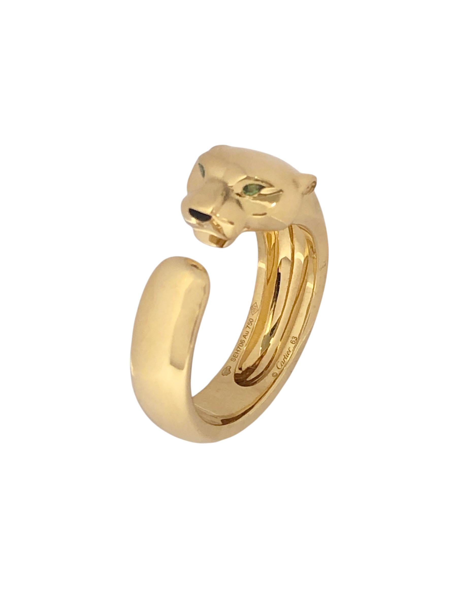 Cartier Massai Panther yellow Gold Ring For Sale 1