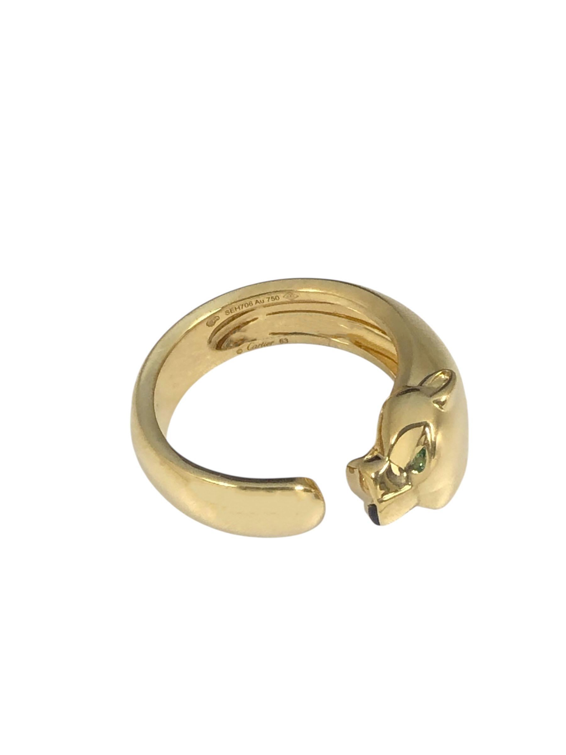 Cartier Massai Panther yellow Gold Ring For Sale 2